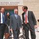 Doswell, flanked by his lawyers, as a "free and single man" after 15 years locked up in marriage.